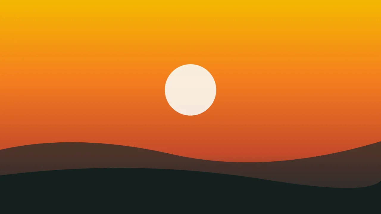 Atardecer cálido sobre la costa caribeña con palmeras en silueta